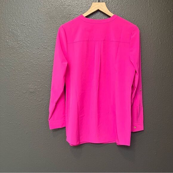 Denim & Co. Roll Tab Sleeve Button Front Soft Utility Tunic - Picture 7 of 13